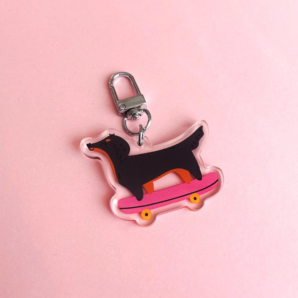 Porte-clés – Teckel skateur