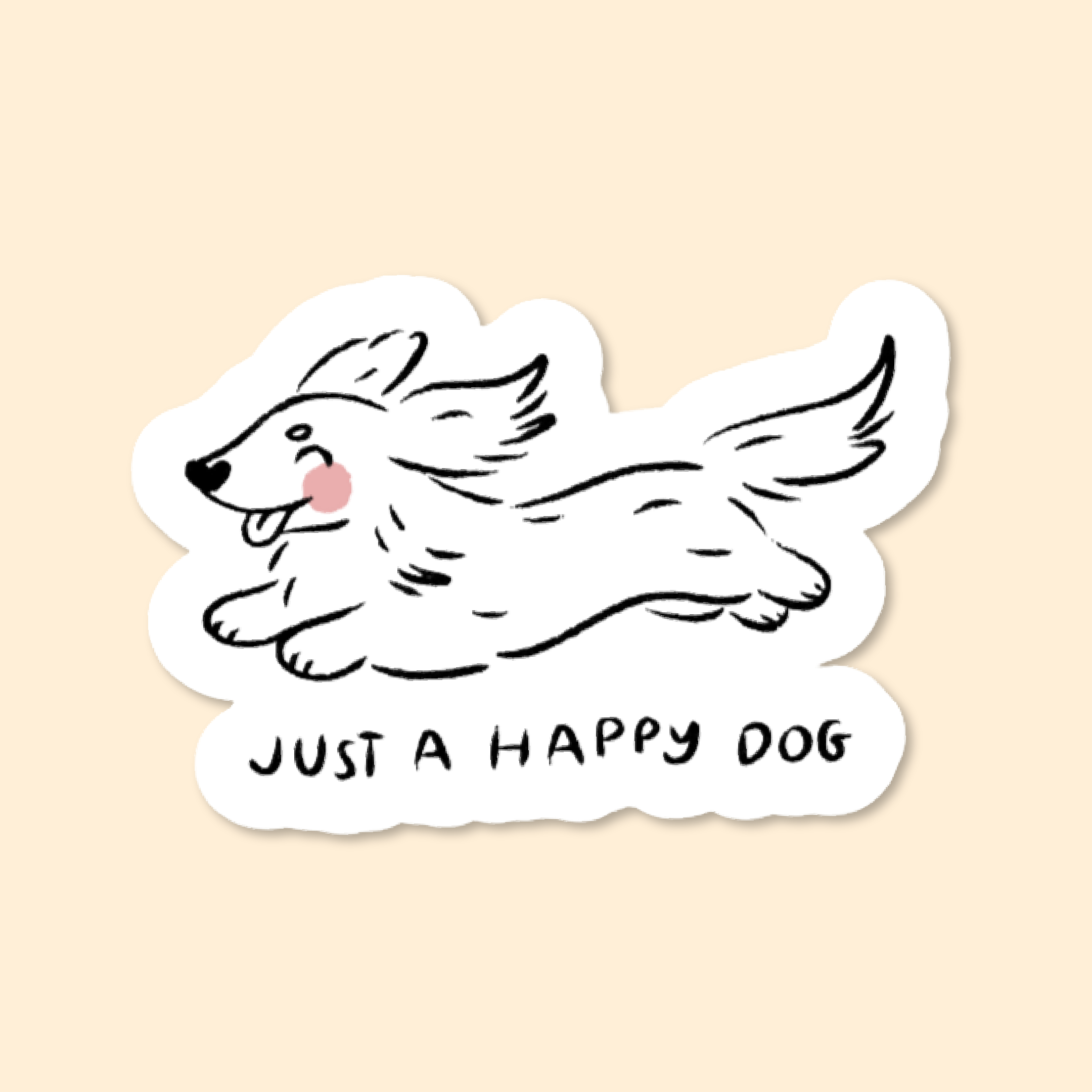 Sticker - Just a happy dog