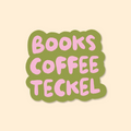 Sticker - Books coffee dogs
