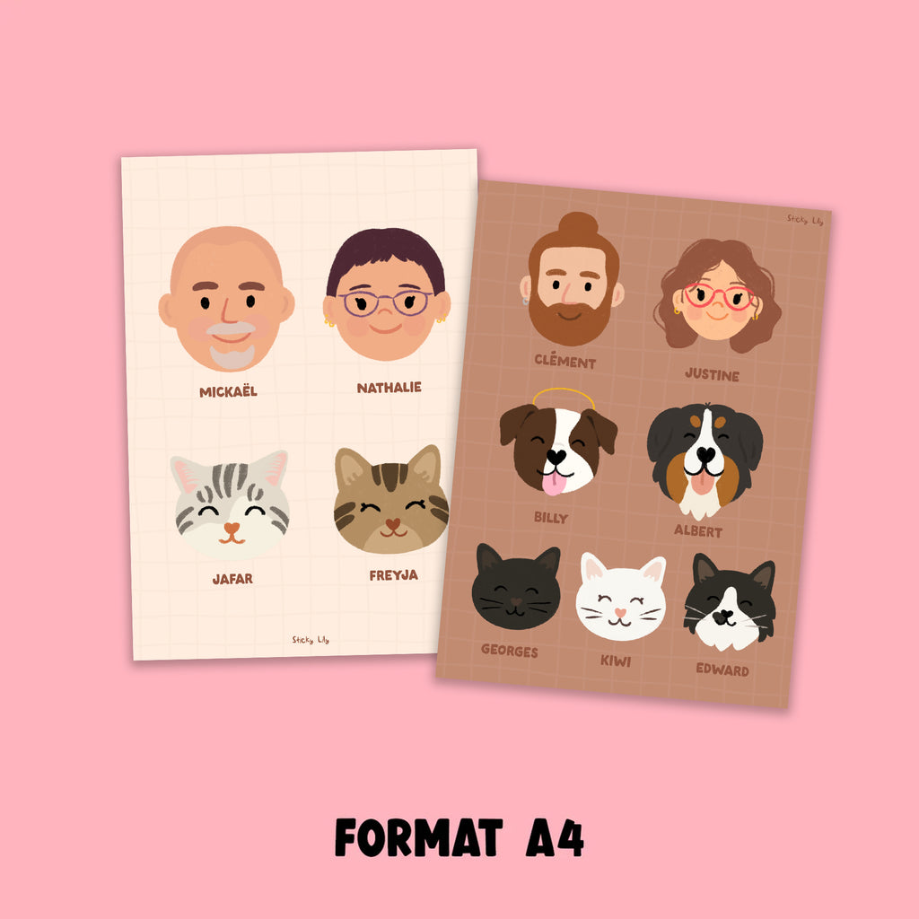 Portrait de famille personnalisé