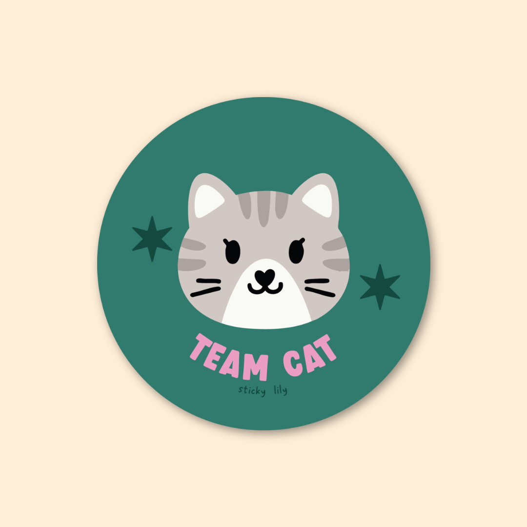 Sticker - Team cat gris