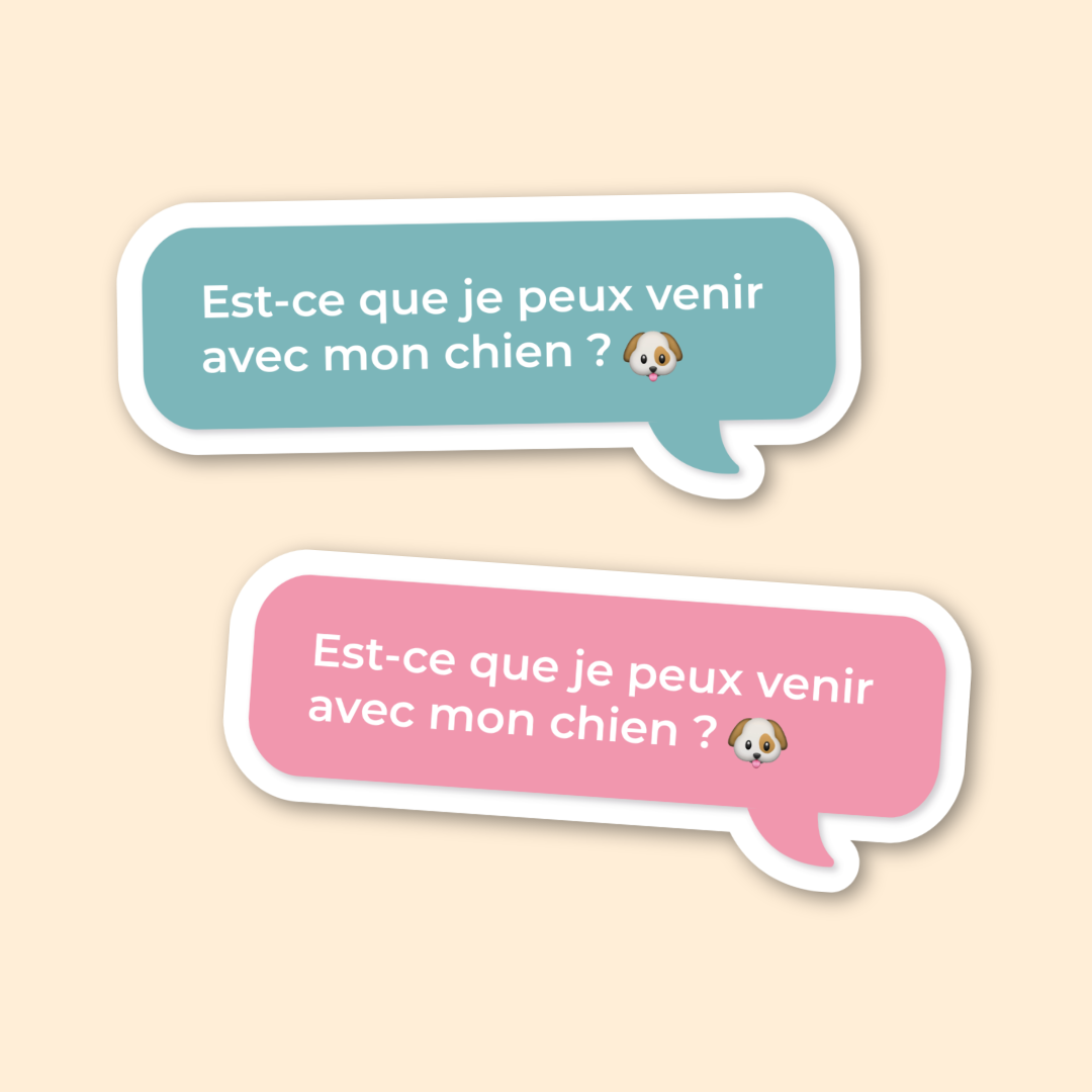 Sticker - Je peux venir avec mon chien ?