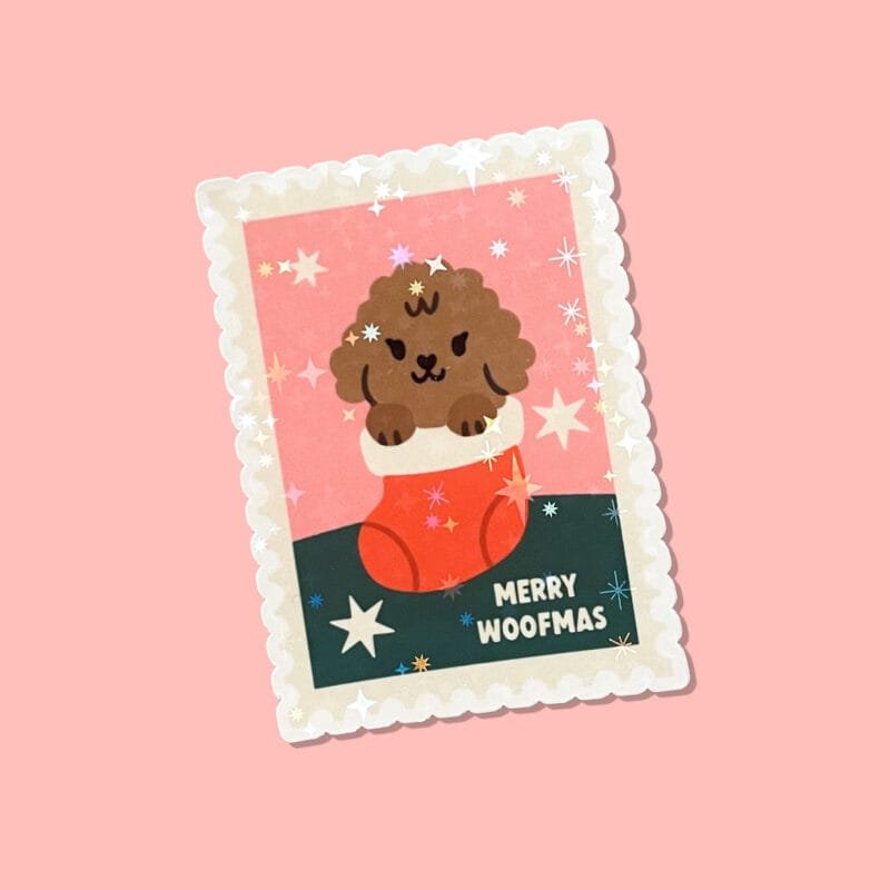 Sticker - Timbre Merry Woofmas