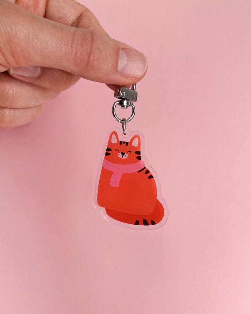 Porte-clés - Chat marron