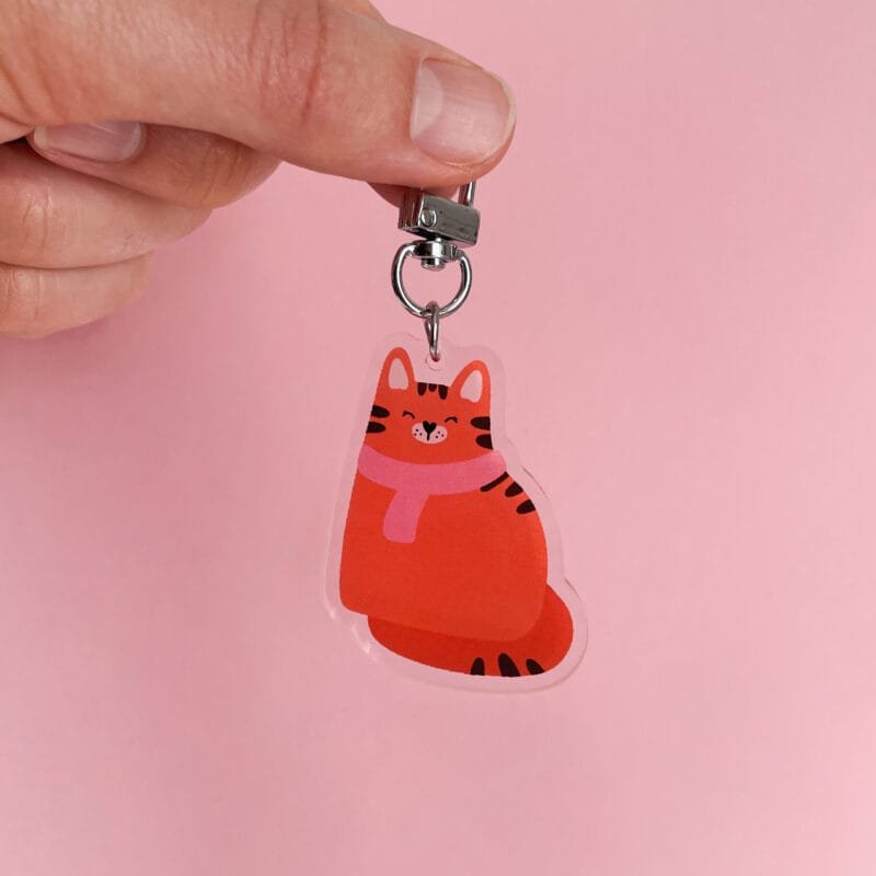 Porte-clés - Chat marron